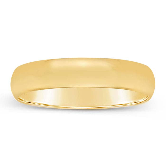 Nordt 14K Yellow Gold Lightweight Half-Round Wedding Band