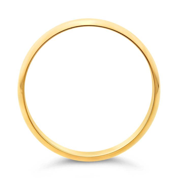 Nordt 14K Yellow Gold Lightweight Half-Round Wedding Band
