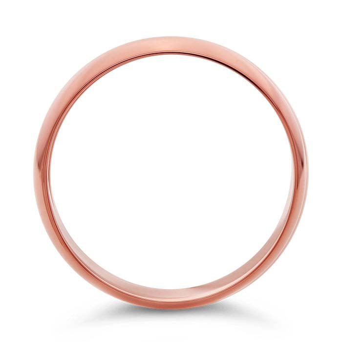 Nordt 14K Rose Gold Lightweight Half-Round Wedding Band