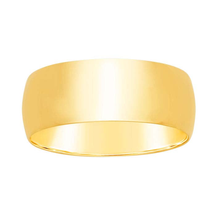 Nordt 14K Yellow Gold Lightweight Half-Round Wedding Band