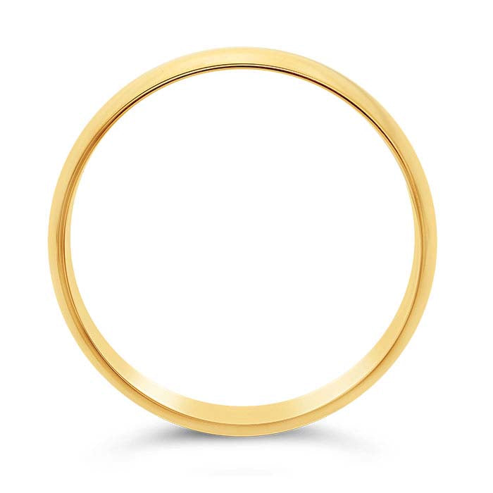 Nordt 14K Yellow Gold Lightweight Half-Round Wedding Band