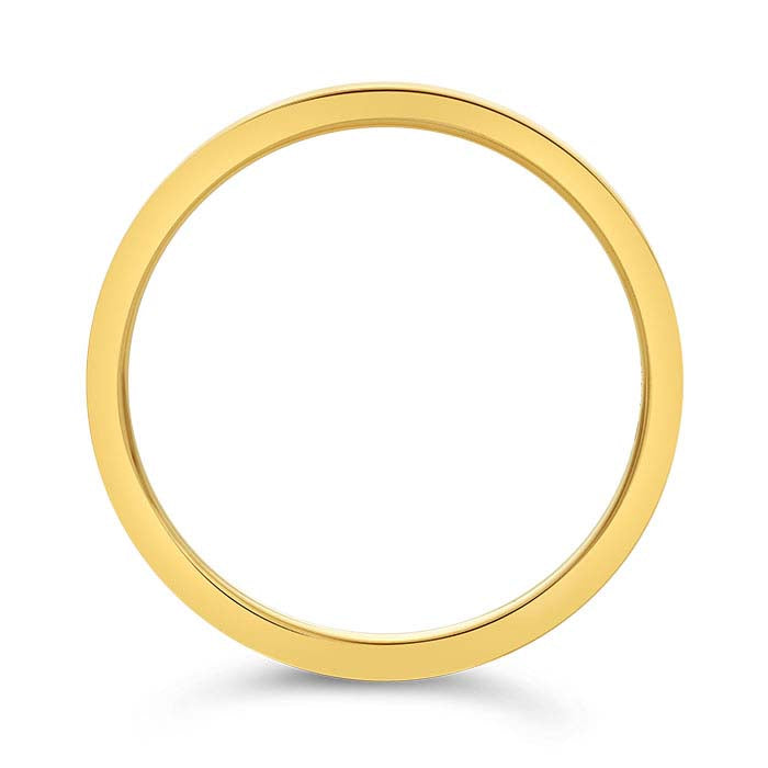 Nordt 14K Yellow Gold Flat Comfort Fit Lightweight Wedding Band