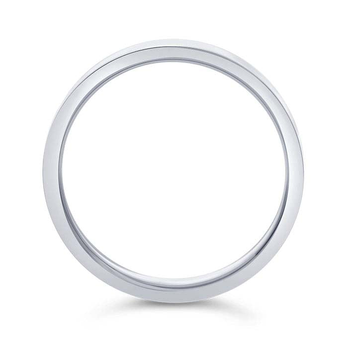 Nordt 14K White Gold Flat Comfort Fit Lightweight Wedding Band