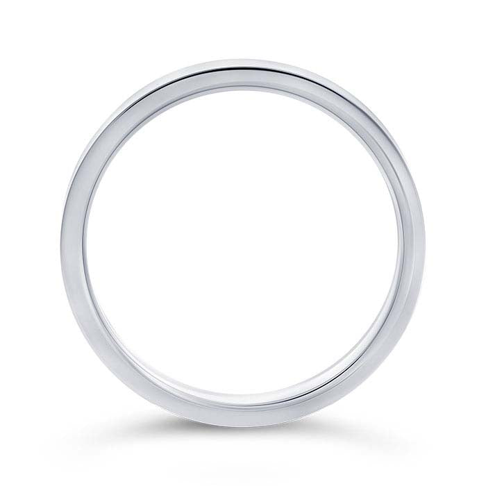 Nordt Platinum Flat Comfort Fit Lightweight Wedding Band
