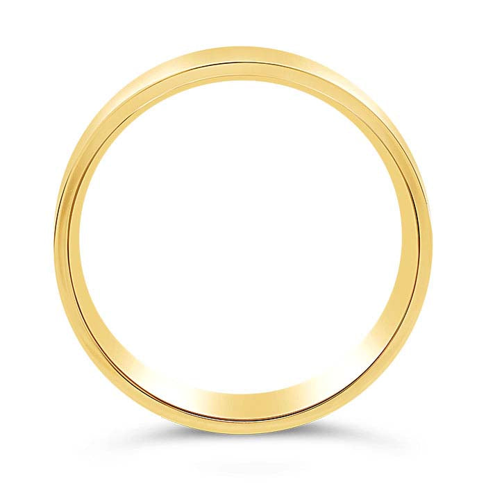 Nordt 14K Yellow Gold Flat Comfort Fit Lightweight Wedding Band