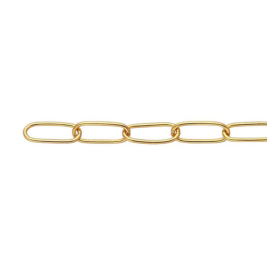 14K Yellow Gold Oval Cable Chain