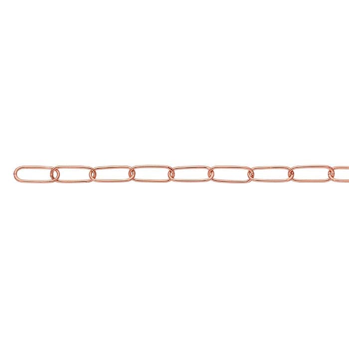 14K Rose Gold Oval Cable Chain