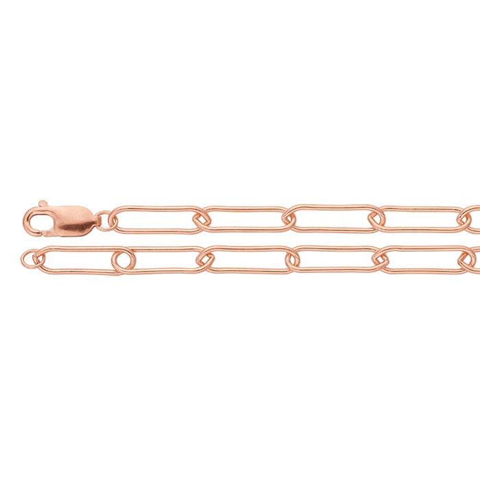 14K Rose Gold Oval Cable Chain