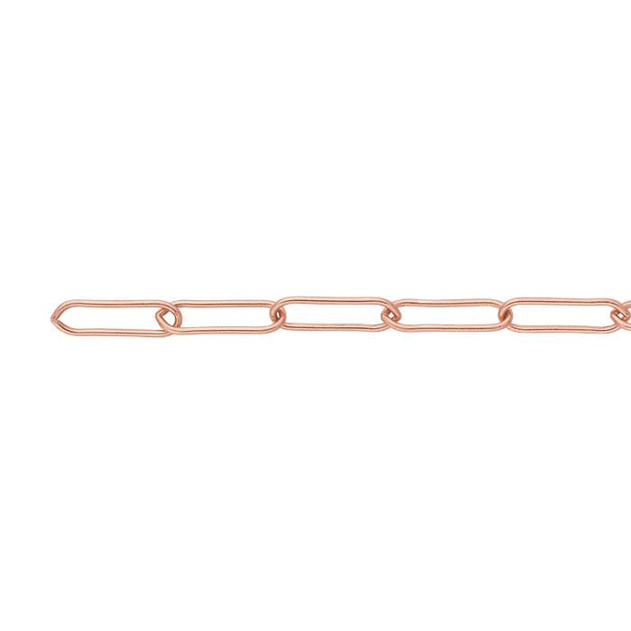 14K Rose Gold Oval Cable Chain