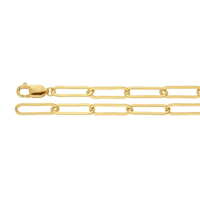 14K Yellow Gold Flat Oval Cable Chain