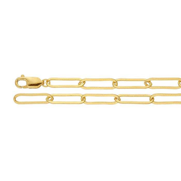 14K Yellow Gold Flat Oval Cable Chain