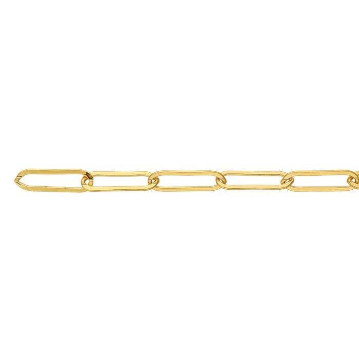 14K Yellow Gold Flat Oval Cable Chain