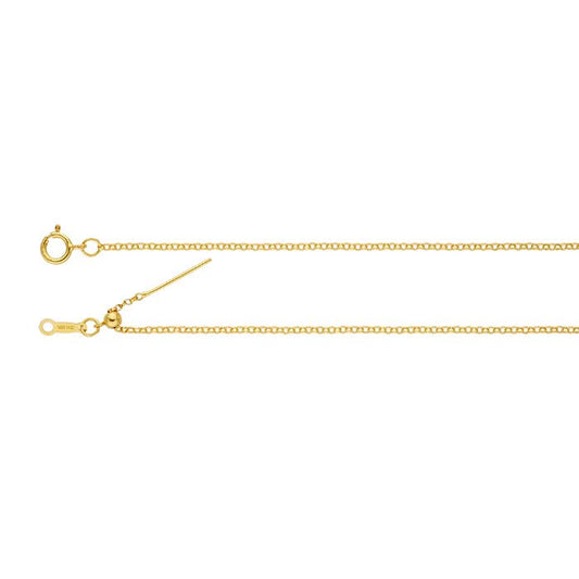 14/20 Yellow Gold-Filled Add-A-Bead Rolo Chain Necklaces, Adjustable