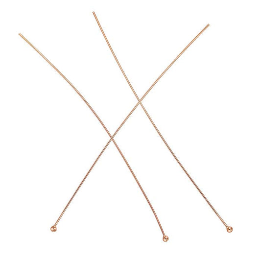 14/20 Rose Gold-Filled Ball Head Pin, 0.40mm, 1/2-Hard