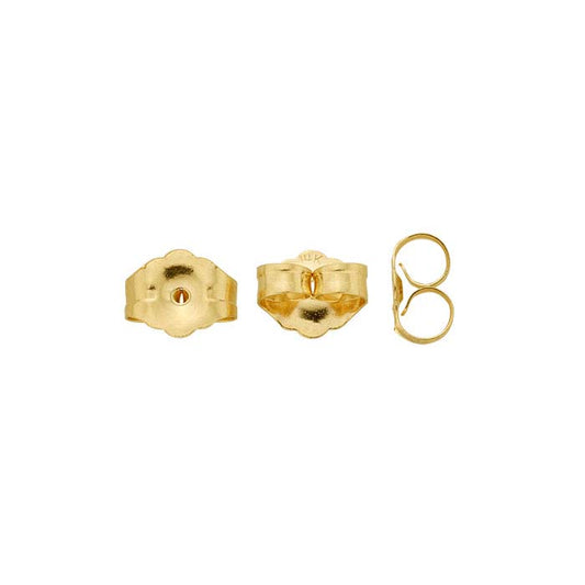 14K Yellow Gold Lightweight Friction Ear Nut