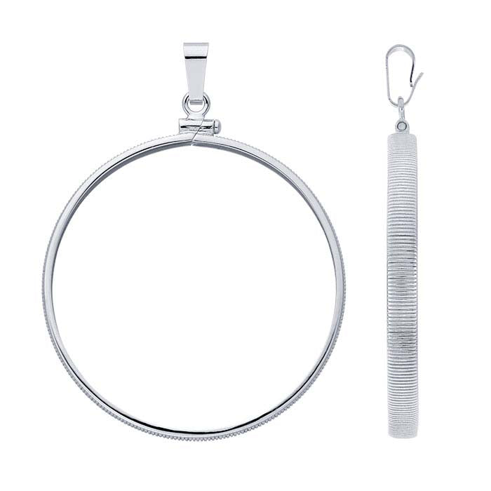 Sterling Silver Coin-Edged Coin Pendant Mounting