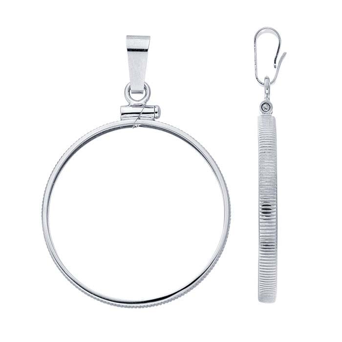 Sterling Silver Coin-Edged Coin Pendant Mounting
