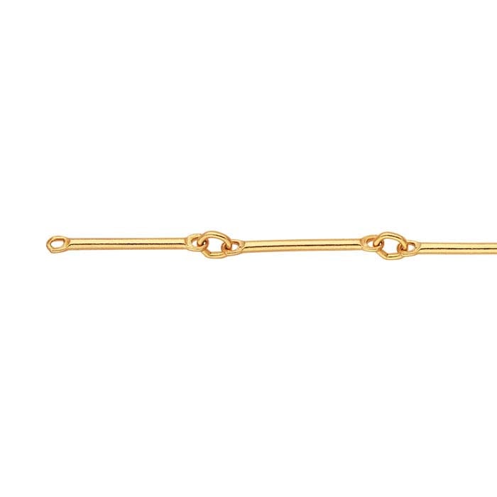 14/20 Yellow Gold-Filled Straight Bar & Link Chain