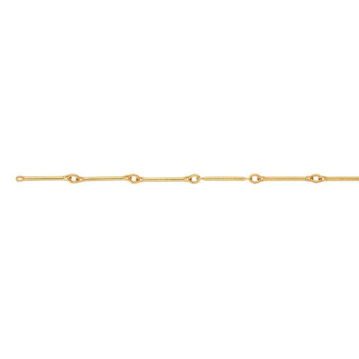 14/20 Yellow Gold-Filled Straight Bar & Link Chain
