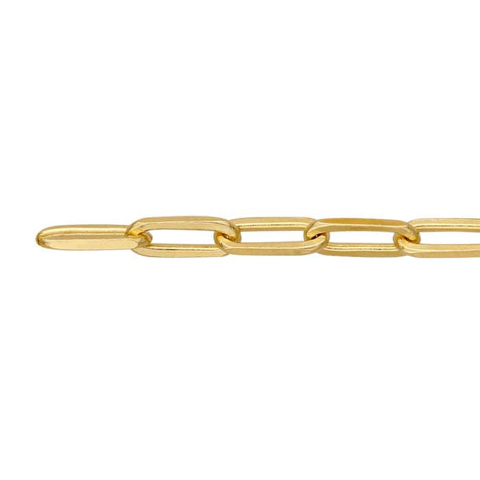 14K Yellow Gold Flat Cable Chain