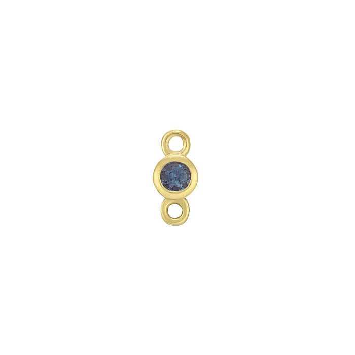 14K Yellow Gold Birthstone-Set Link Component
