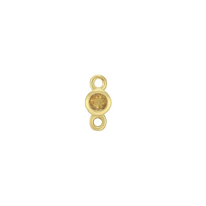 14K Yellow Gold Birthstone-Set Link Component