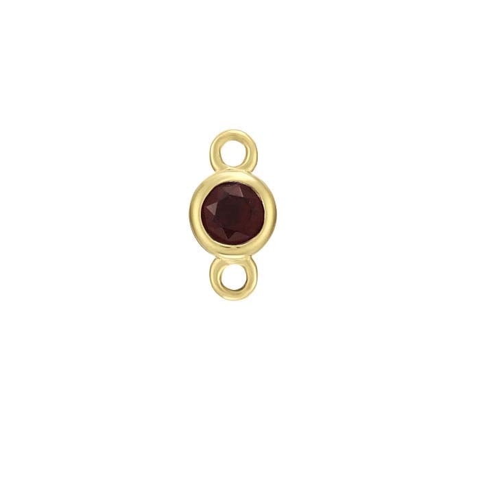 14K Yellow Gold Birthstone-Set Link Component