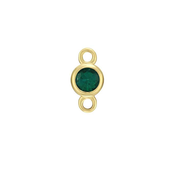 14K Yellow Gold Birthstone-Set Link Component