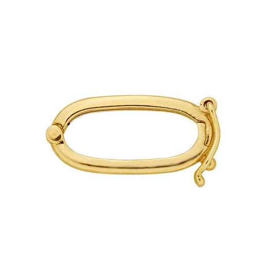 Fermoir réducteur ovale 15,8 x 8,27 mm en or jaune 14 carats
