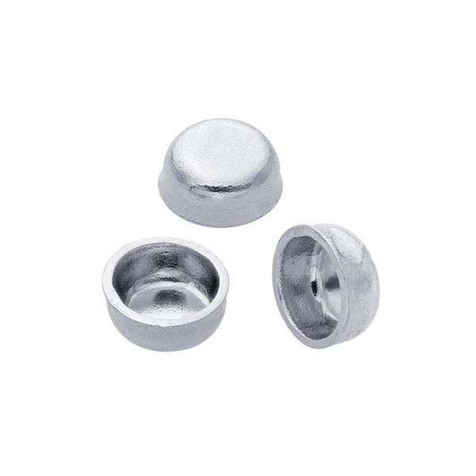 14K White Gold Round Bezel Cup Setting