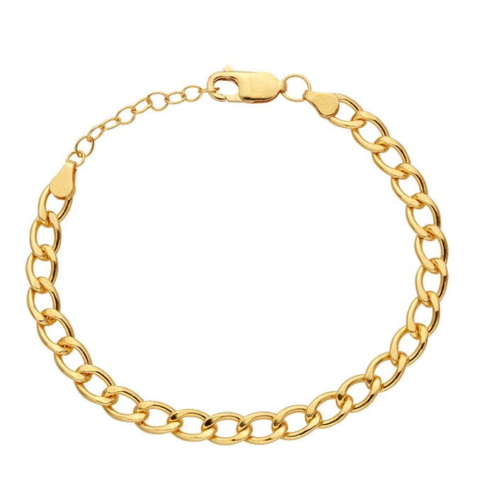 Bracelet chaîne gourmette 14/20 or jaune rempli 5,5 mm