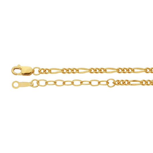 14/20 Yellow Gold-Filled Figaro Chain Bracelet