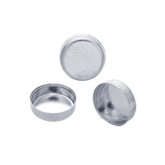 14K White Gold Round Bezel Cup Setting