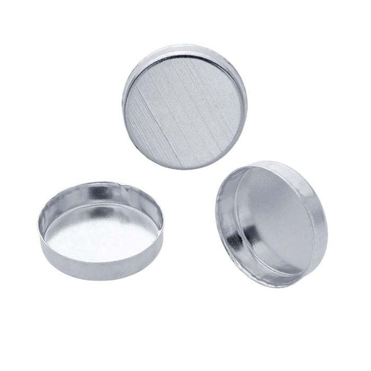 Impostazione a coppa tonda in oro bianco 14 carati