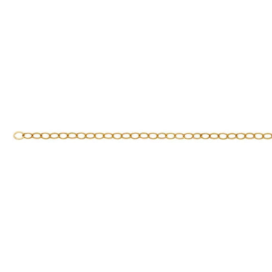 14K Yellow Gold Flat Oval Cable Chain