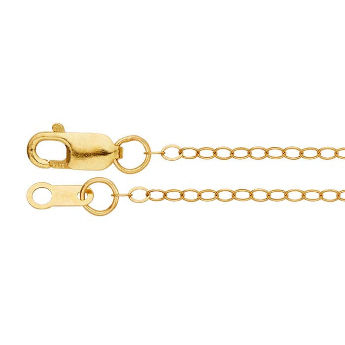 10K Yellow Gold Flat Oval Cable Chain
