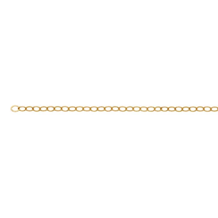 10K Yellow Gold Flat Oval Cable Chain