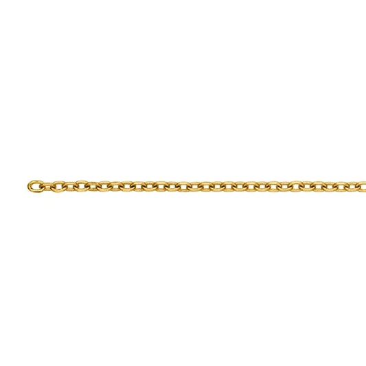 10K Yellow Gold Diamond-Cut Cable Chain