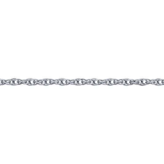 14K White Gold Double Rope Chain