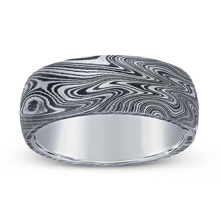 Anello "Kona" in Acciaio Inossidabile Damasco