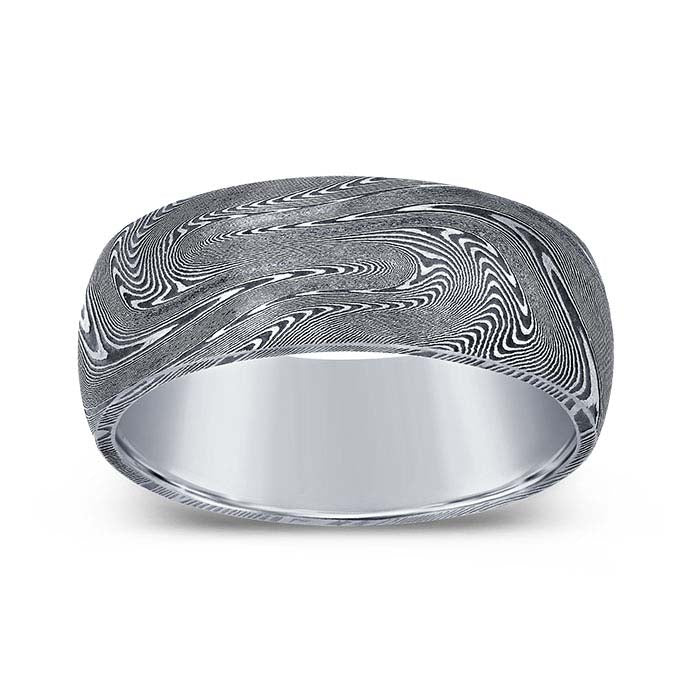 Кольцо из дамасской нержавеющей стали "Супернова"