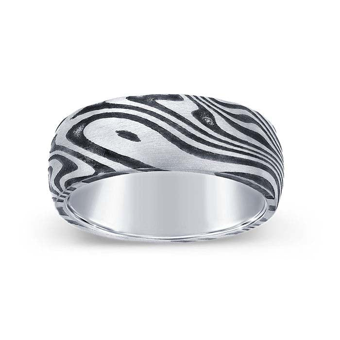 Damascus Stainless Steel "Notan" Ring