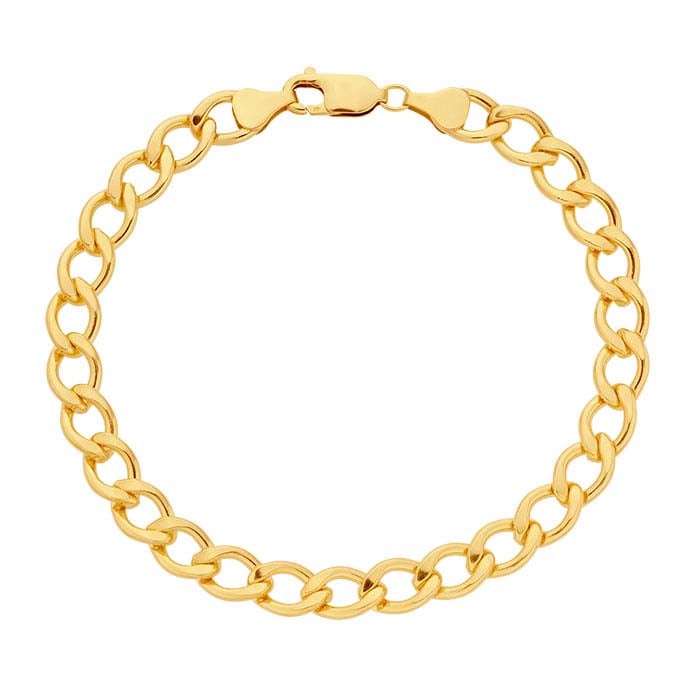 Bracciale a catena curb in oro giallo 14/20 gold-filled