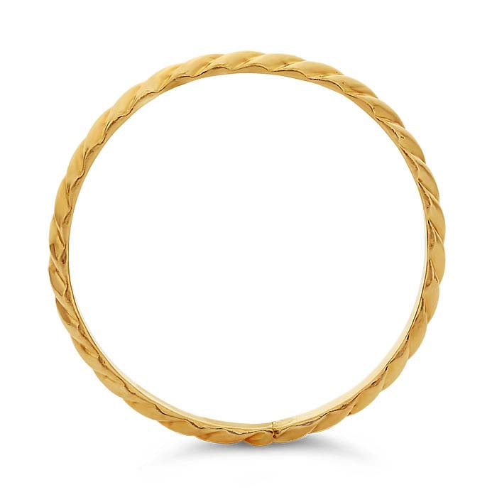 טבעת חצי עגולה מפותלת מצופה זהב צהוב 14/20