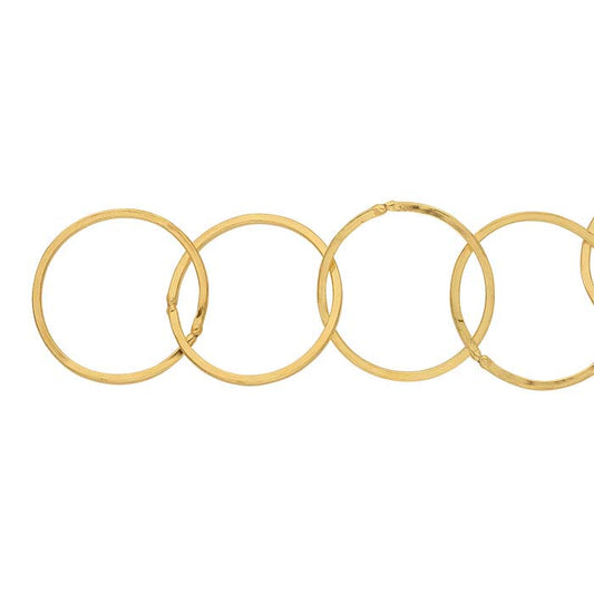 14/20 gult gullfylt kabelkjede, per fot