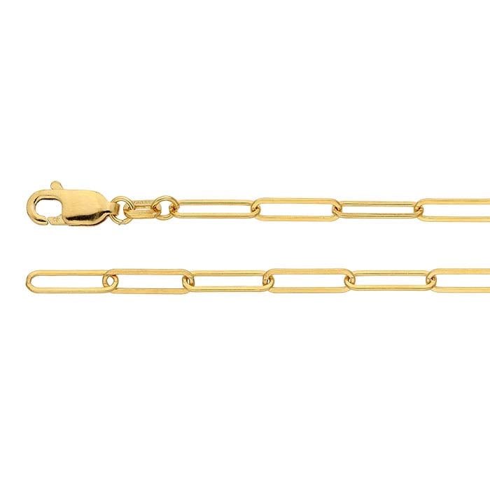 14/20 Yellow Gold-Filled Flat Drawn Oval Cable Chain