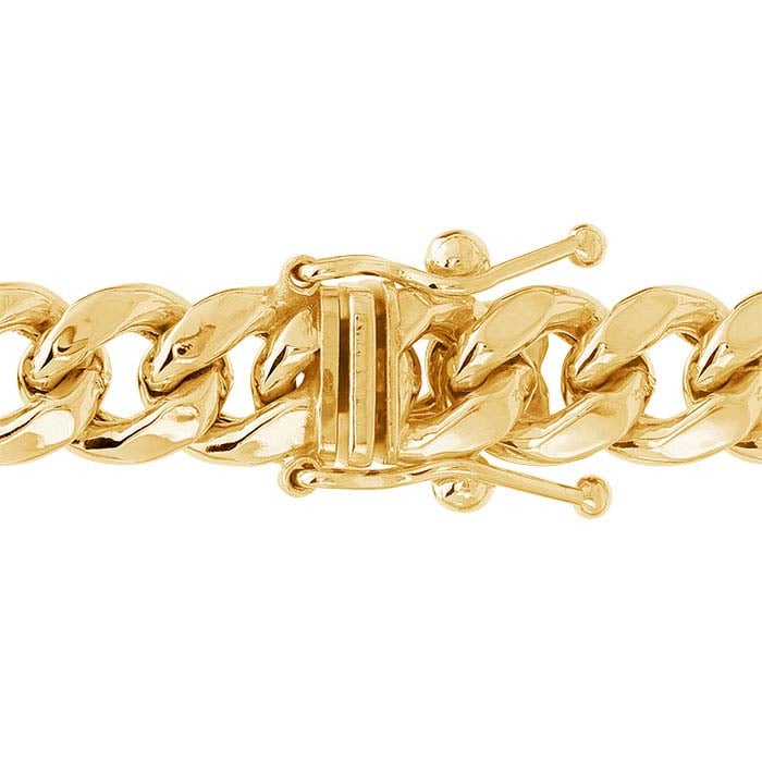 10K Yellow Gold Hollow Miami Cuban Chain