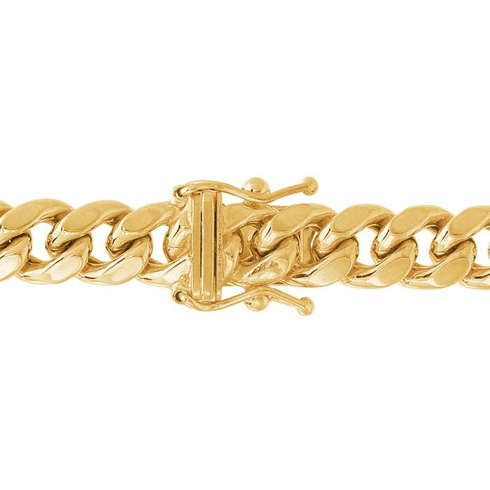 10K Yellow Gold Hollow Miami Cuban Chain