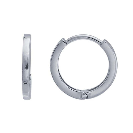 Round Huggie Hoop Earring