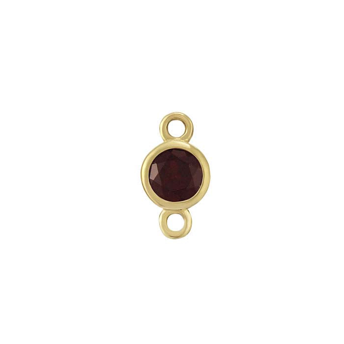 14K Yellow Gold Birthstone-Set Link Component